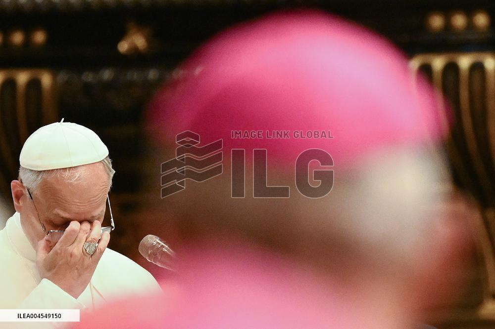 Pope Leo XIV Leads a Meditation as Part of Jubilee of Bishops - Vatican