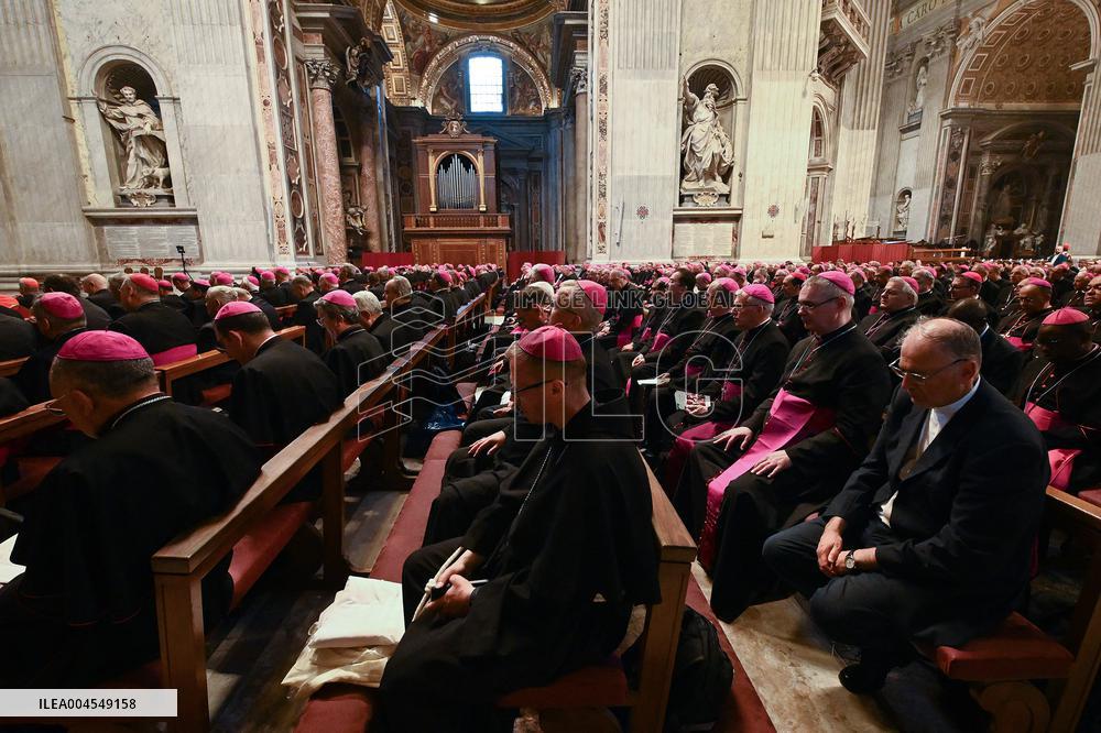 Pope Leo XIV Leads a Meditation as Part of Jubilee of Bishops - Vatican