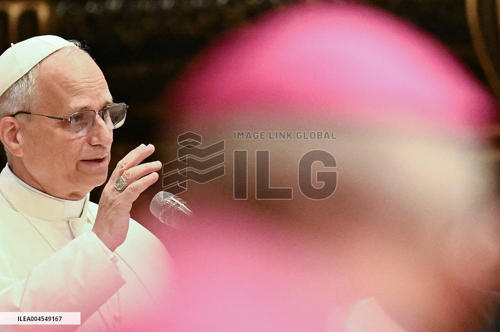 Pope Leo XIV Leads a Meditation as Part of Jubilee of Bishops - Vatican