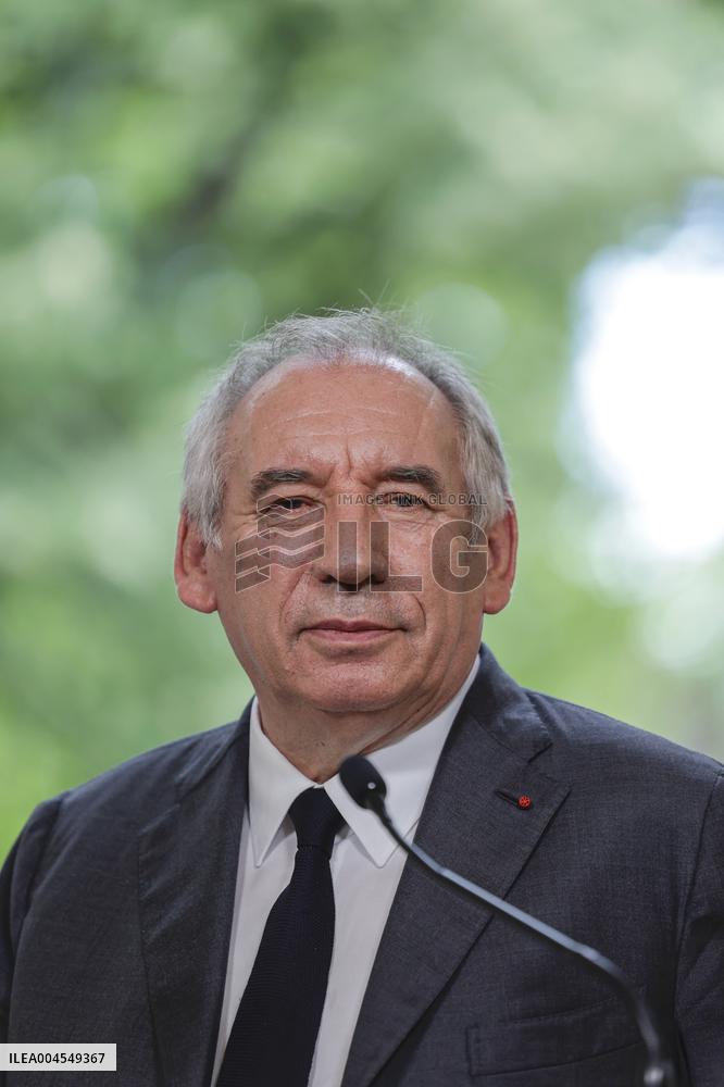 PM Bayrou Press Conference At Hotel De Matignon - Paris