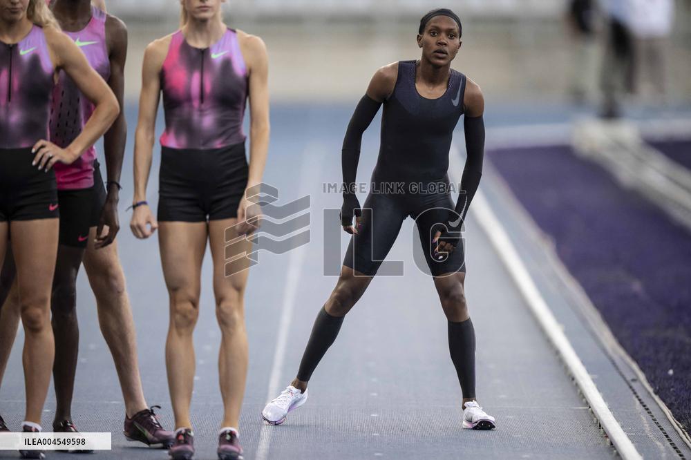 Kenya's Faith Kipyegon during the "Breaking4" event - Paris
