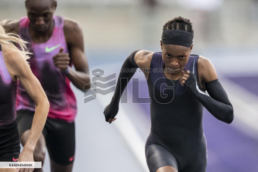 Kenya's Faith Kipyegon during the "Breaking4" event - Paris