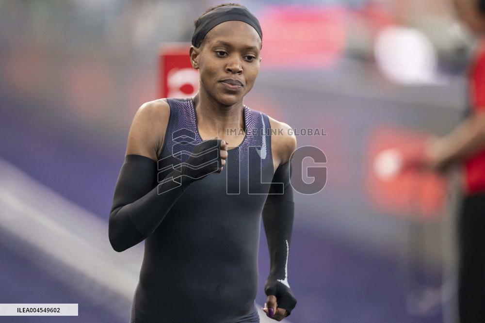 Kenya's Faith Kipyegon during the "Breaking4" event - Paris