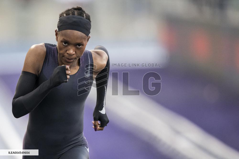 Kenya's Faith Kipyegon during the "Breaking4" event - Paris