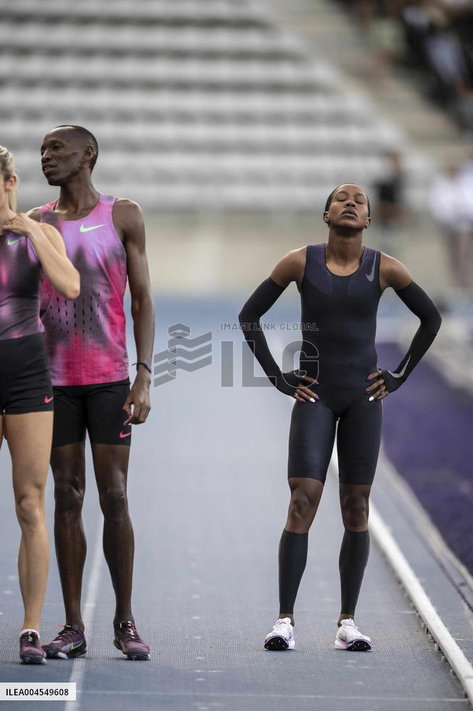 Kenya's Faith Kipyegon during the "Breaking4" event - Paris