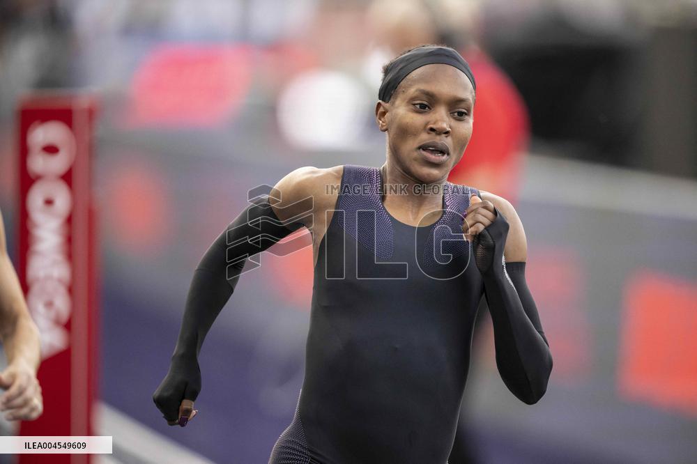 Kenya's Faith Kipyegon during the "Breaking4" event - Paris