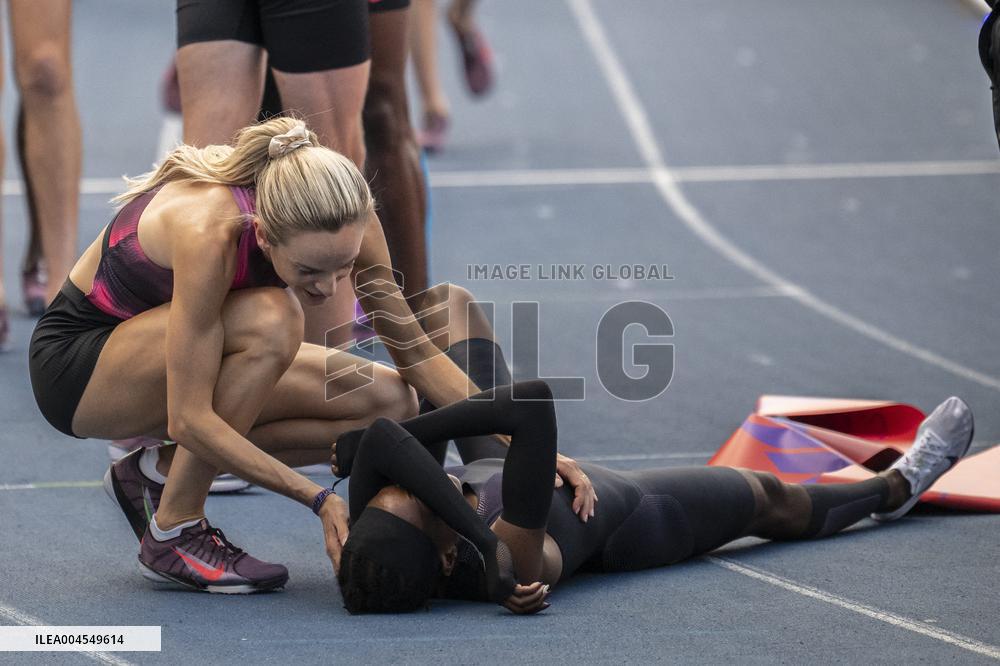 Kenya's Faith Kipyegon during the "Breaking4" event - Paris