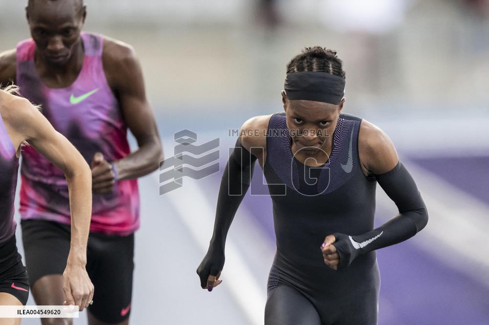 Kenya's Faith Kipyegon during the "Breaking4" event - Paris