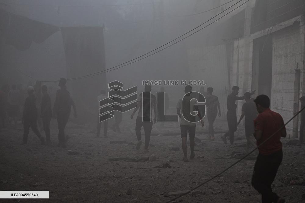 Israeli Airstrike Hits Residential Building - Gaza City