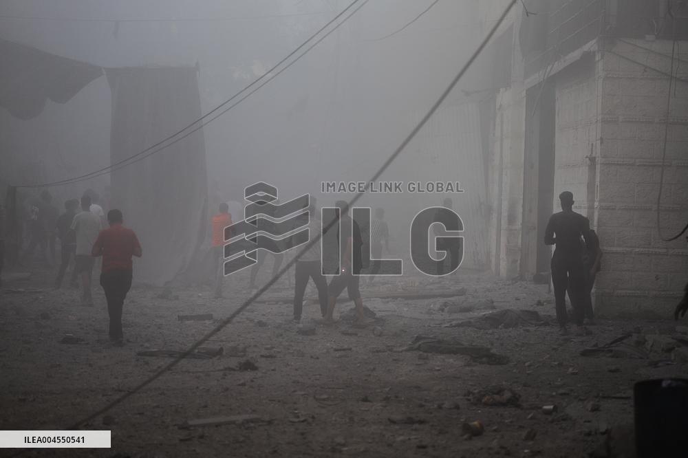 Israeli Airstrike Hits Residential Building - Gaza City