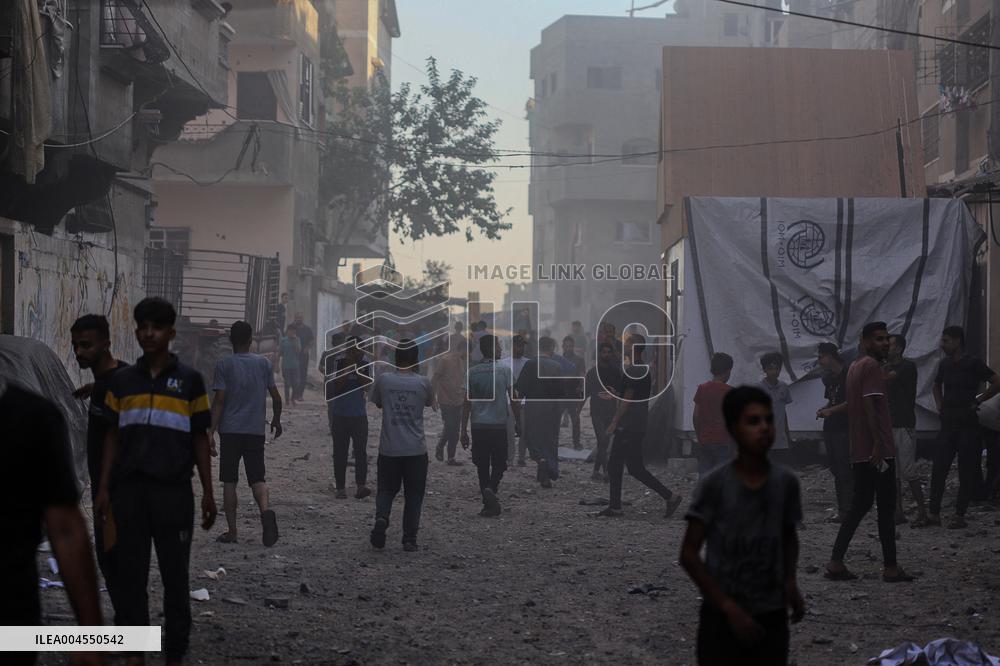 Israeli Airstrike Hits Residential Building - Gaza City