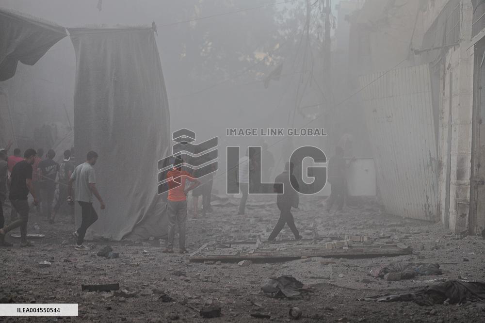 Israeli Airstrike Hits Residential Building - Gaza City