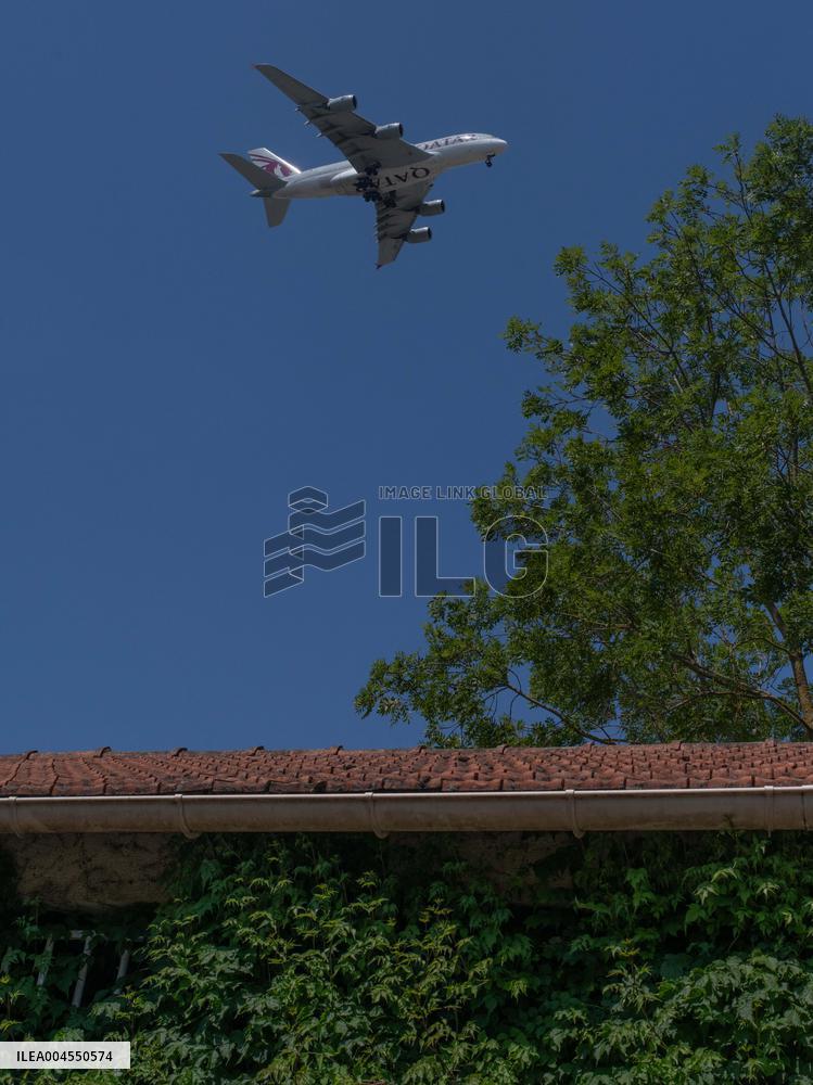 Airport Traffic at Charles de Gaulle in Goussainville - France