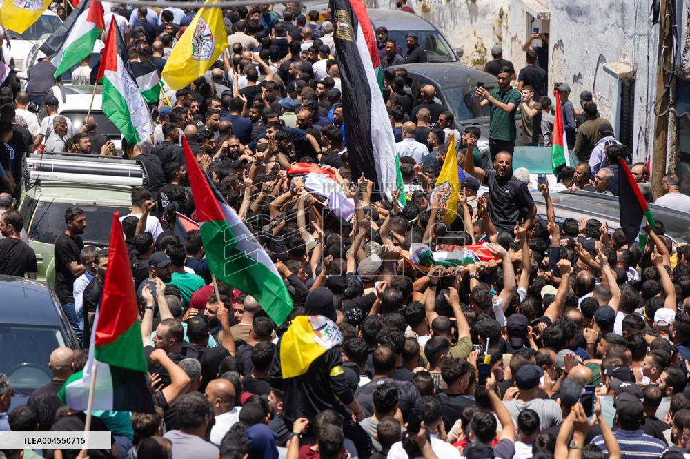Funeral of Three Palestinians - West Bank