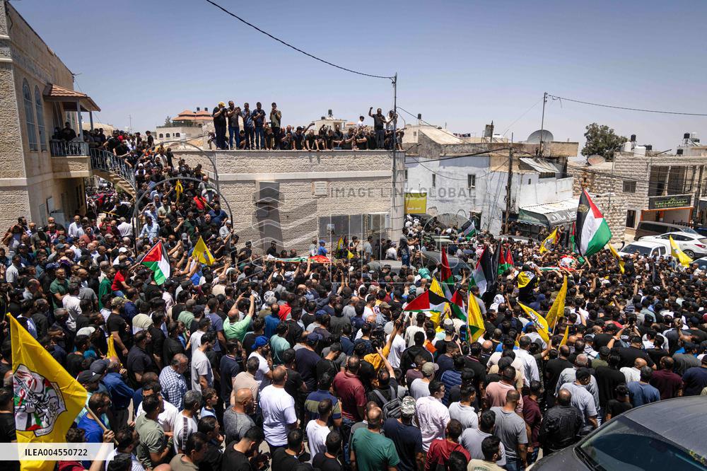 Funeral of Three Palestinians - West Bank