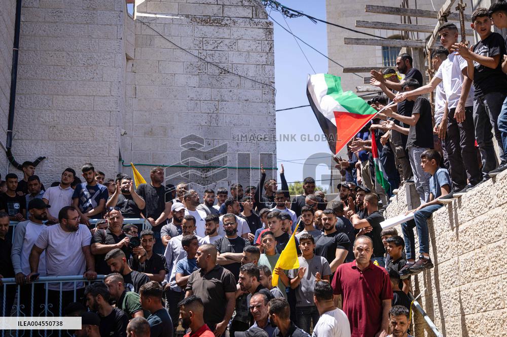 Funeral of Three Palestinians - West Bank