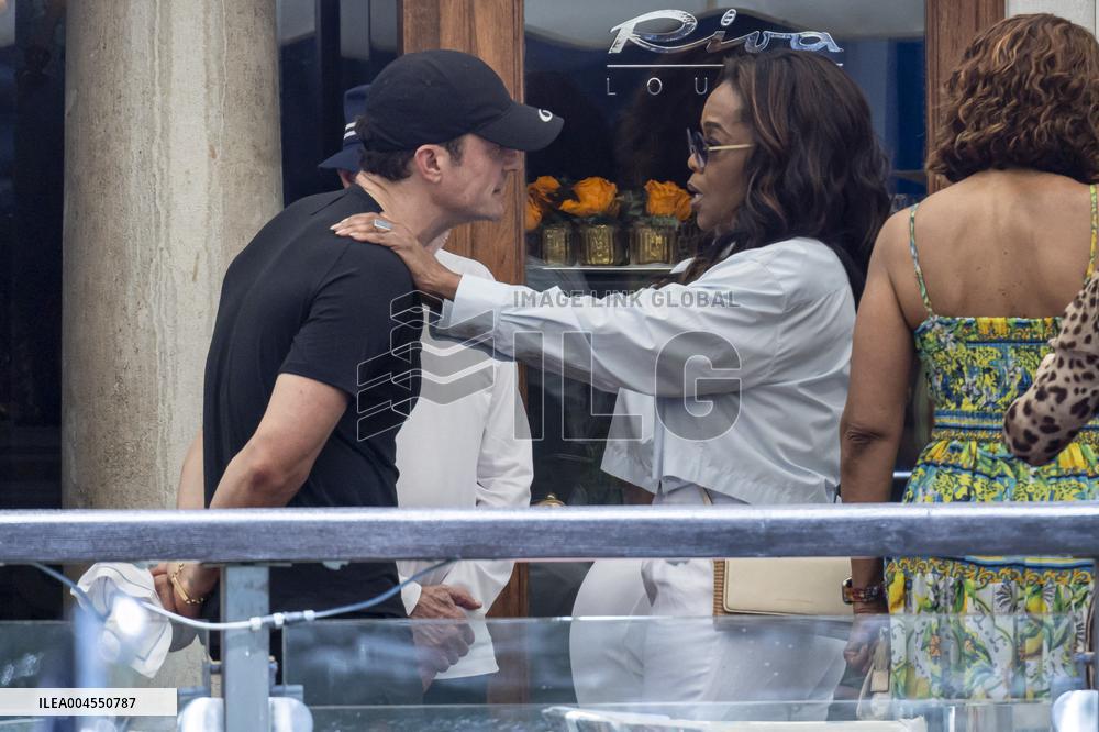 Chris Jenner, Orlando Bloom And Oprah Winfrey At Gritti Hotel - Venice