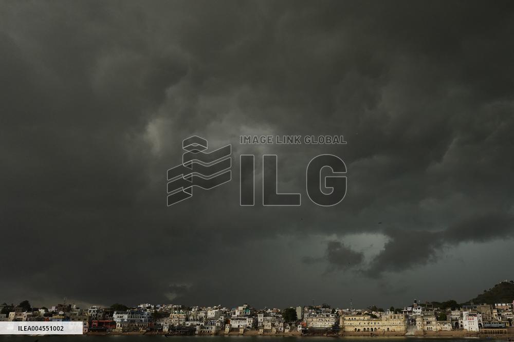 Monsoon Rain Clouds Illustrations - India