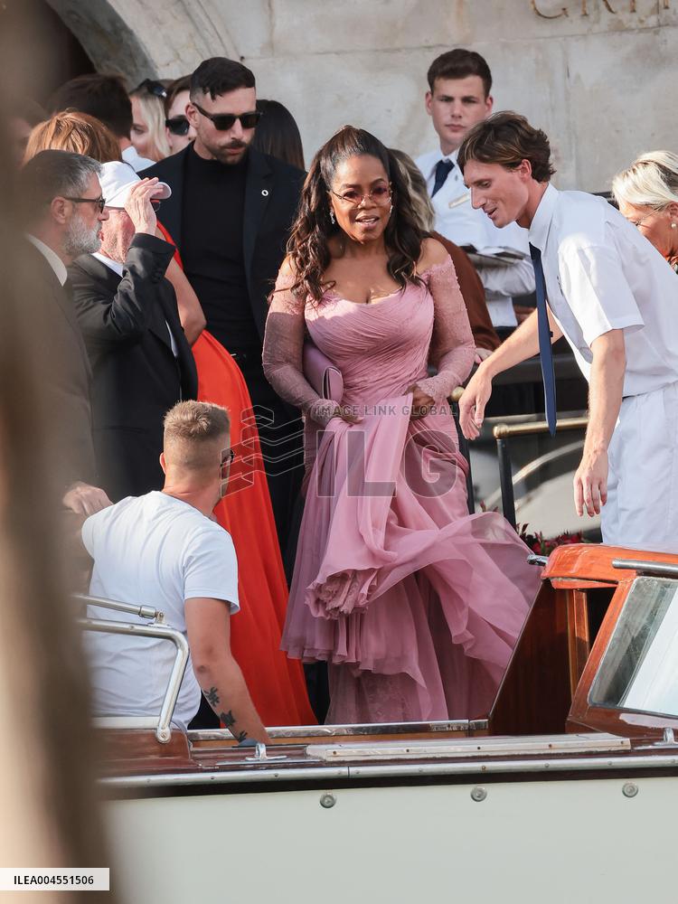 Celebs On Their Way To Bezos-Sanchez Wedding - Venice