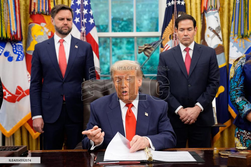 Trump Meets Congo And Rwanda Officials Following Peace Agreement - Washington