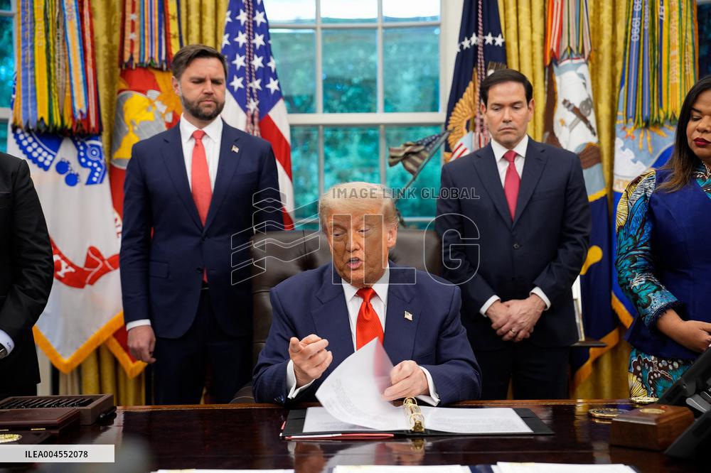 Trump Meets Congo And Rwanda Officials Following Peace Agreement - Washington