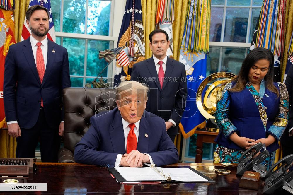 Trump Meets Congo And Rwanda Officials Following Peace Agreement - Washington