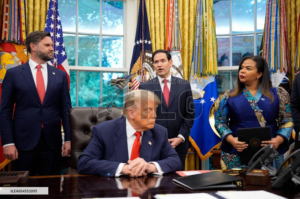 Trump Meets Congo And Rwanda Officials Following Peace Agreement - Washington