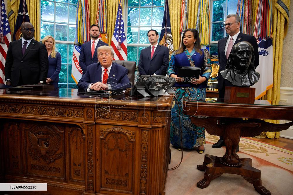 Trump Meets Congo And Rwanda Officials Following Peace Agreement - Washington