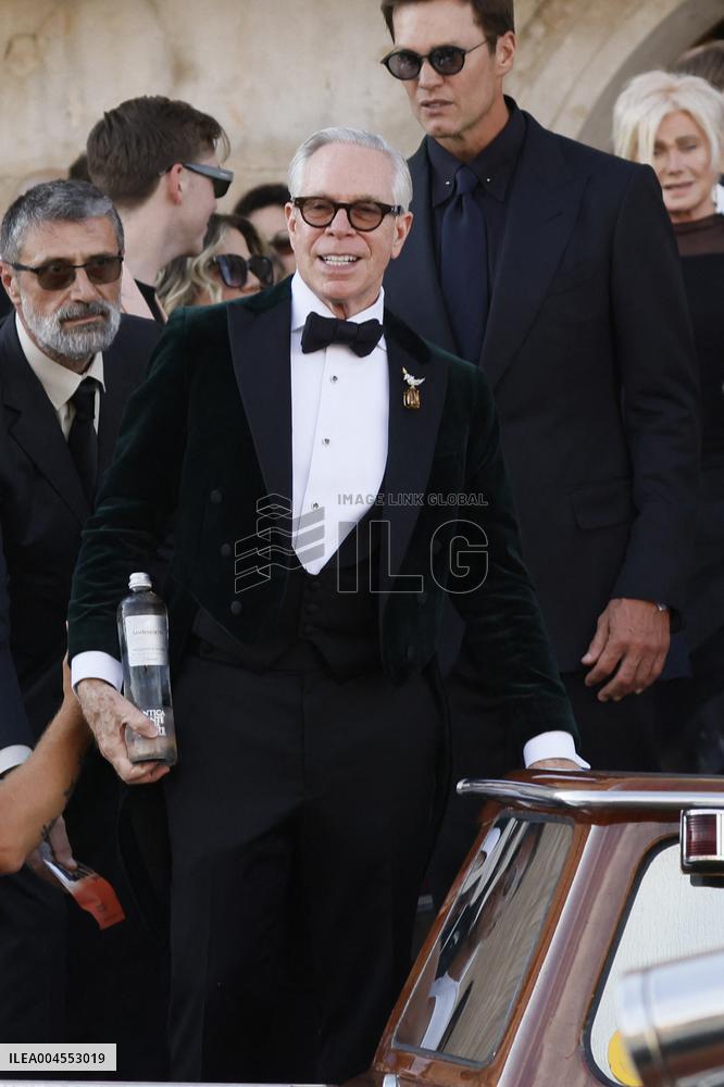 Tommy Hilfiger and Tom Brady at the Wedding of Jeff Bezos  - Venice