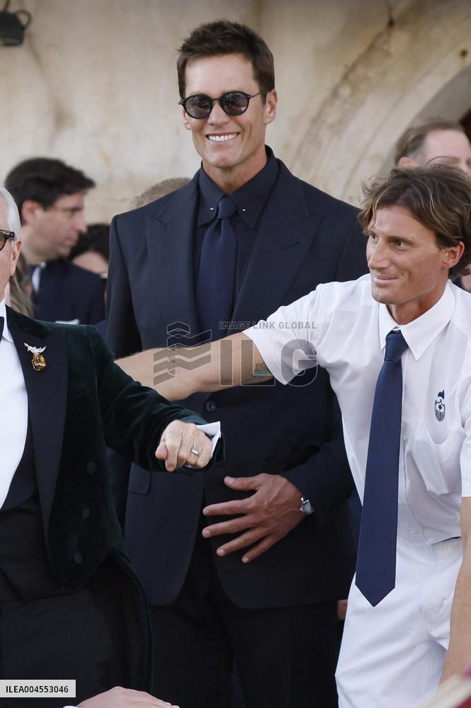 Tommy Hilfiger and Tom Brady at the Wedding of Jeff Bezos  - Venice