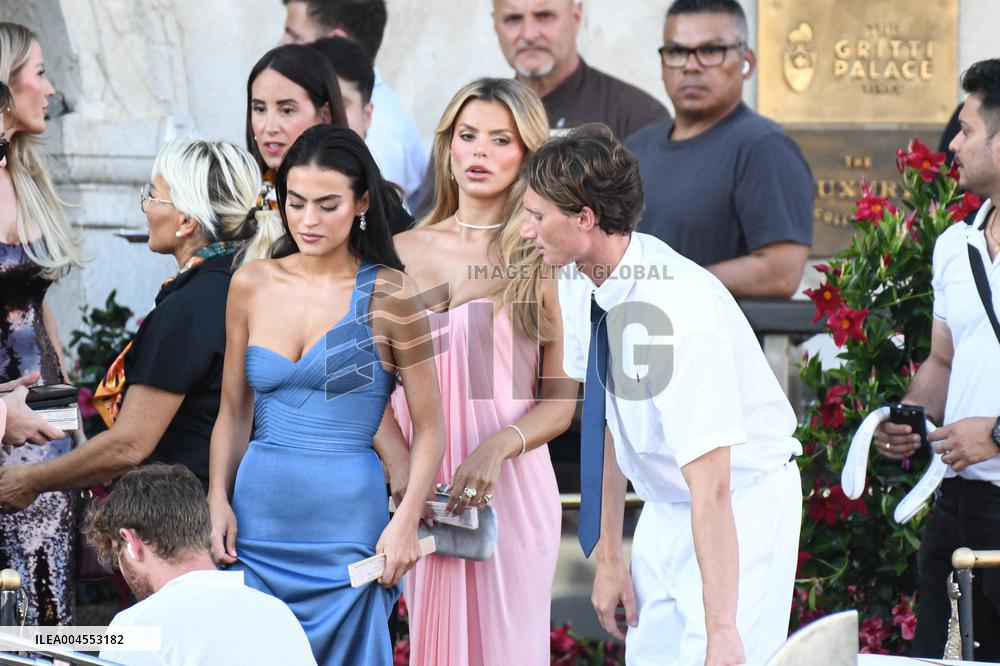 Sarah Jane, Ellie Goulding, Brooks Nader at Bezos Wedding in Venice