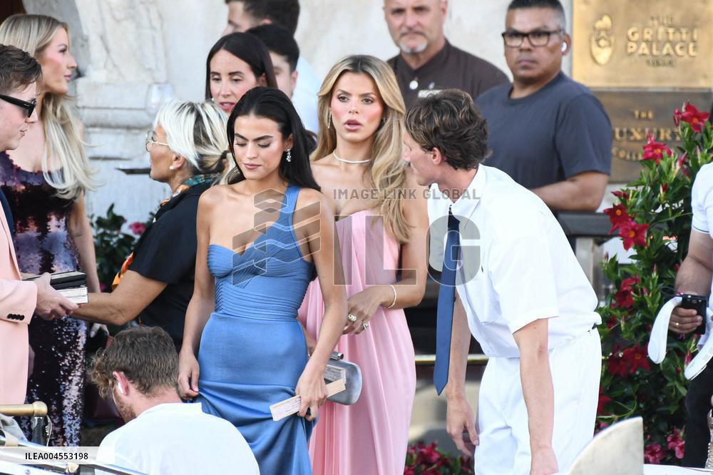 Sarah Jane, Ellie Goulding, Brooks Nader at Bezos Wedding in Venice