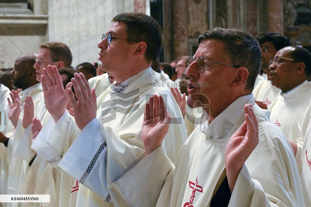 Pope Leo XIV leads a mass at St. Peter's Basilica in the Vatican - Rome