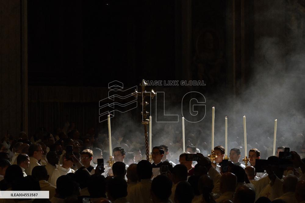 Pope Leo XIV leads a mass at St. Peter's Basilica in the Vatican - Rome