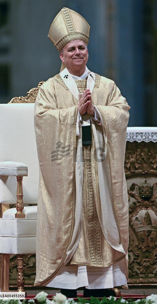 Pope Leo XIV leads a mass at St. Peter's Basilica in the Vatican - Rome