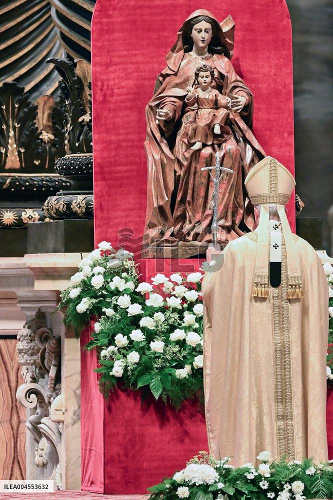 Pope Leo XIV leads a mass at St. Peter's Basilica in the Vatican - Rome