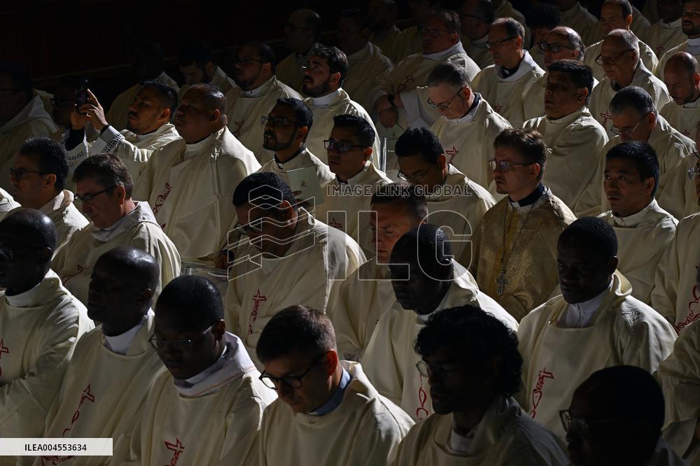 Pope Leo XIV leads a mass at St. Peter's Basilica in the Vatican - Rome