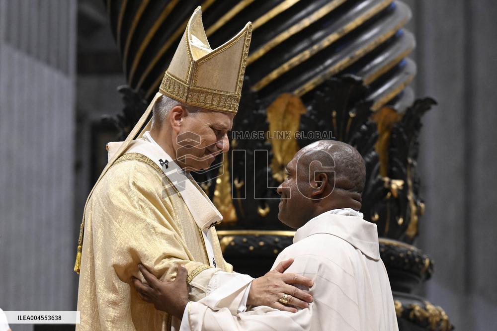 Pope Leo XIV leads a mass at St. Peter's Basilica in the Vatican - Rome