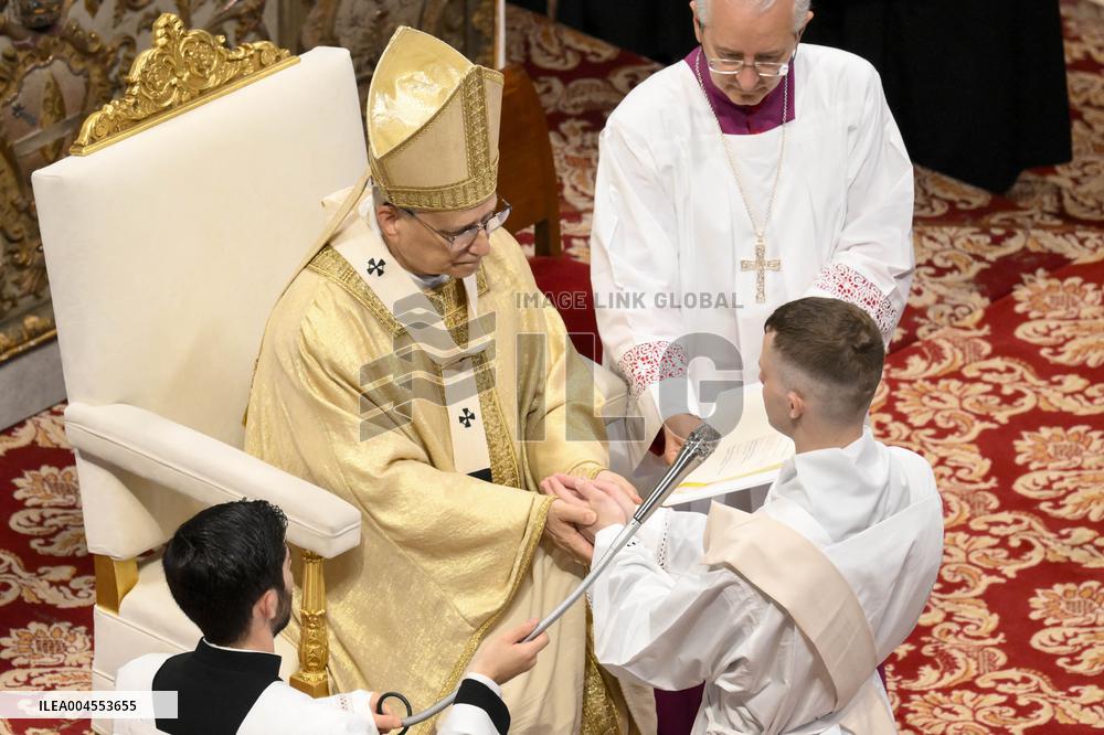 Pope Leo XIV leads a mass at St. Peter's Basilica in the Vatican - Rome