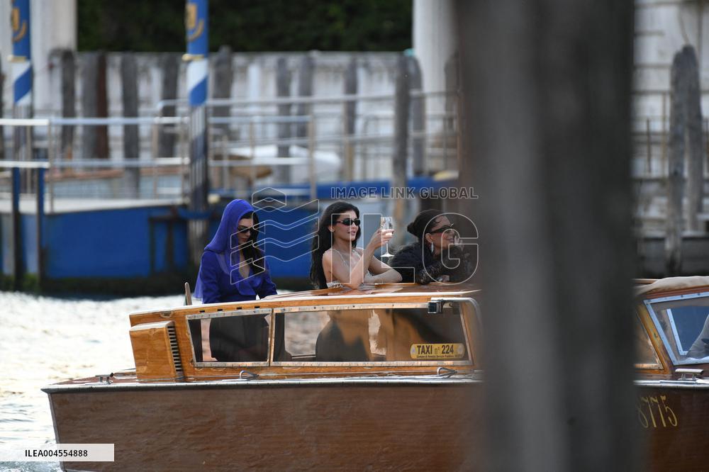 Kendall, Kris and Kylie Jenner Leave The Hotel To Attend The Final Celebration Of The Bezos Wedding - Venice