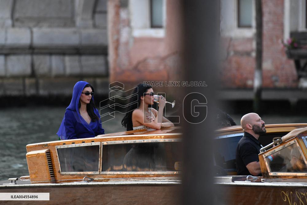 Kendall, Kris and Kylie Jenner Leave The Hotel To Attend The Final Celebration Of The Bezos Wedding - Venice