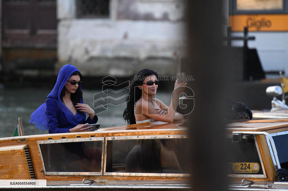 Kendall, Kris and Kylie Jenner Leave The Hotel To Attend The Final Celebration Of The Bezos Wedding - Venice