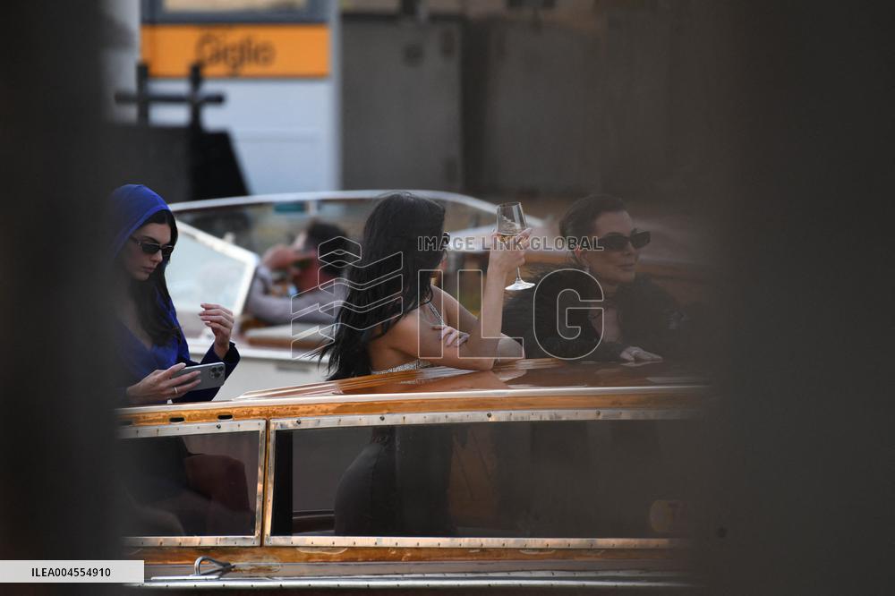 Kendall, Kris and Kylie Jenner Leave The Hotel To Attend The Final Celebration Of The Bezos Wedding - Venice