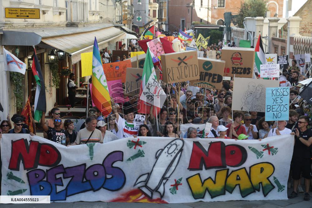 No Space For Bezos Demonstration - Venice