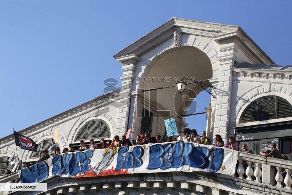 No Space For Bezos Demonstration - Venice