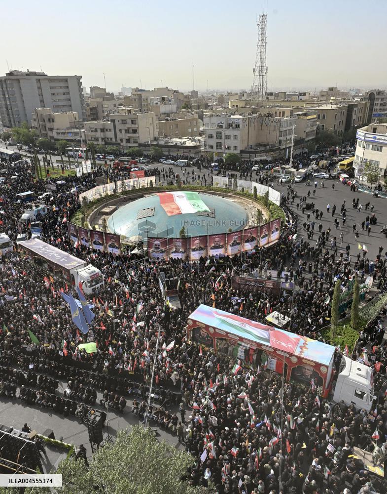 State funeral in Tehran for military commanders killed by Israel