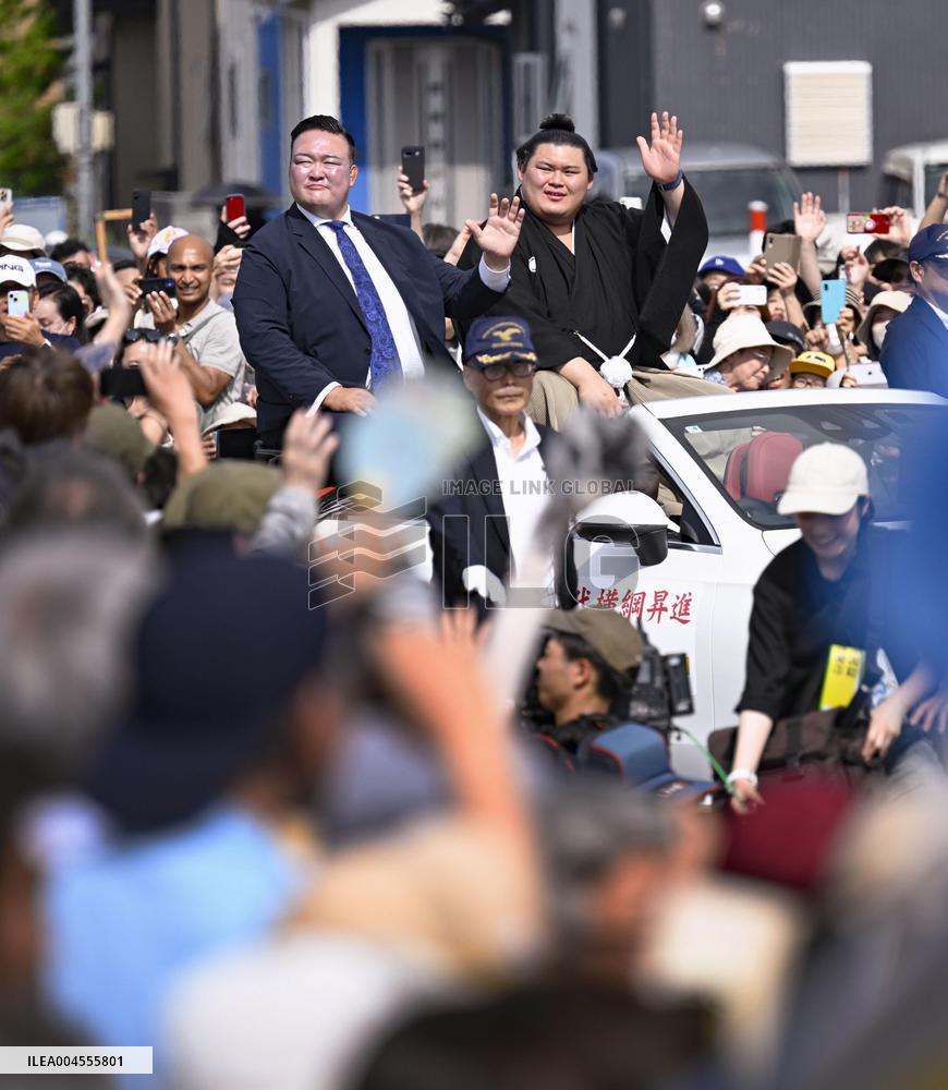 Onosato's promotion to yokozuna celebrated in hometown
