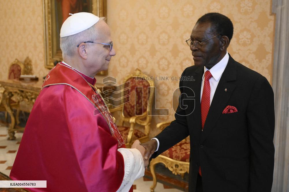 Pope Leo XIV During A Private Audience - Vatican