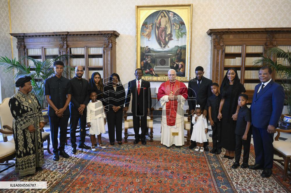 Pope Leo XIV During A Private Audience - Vatican