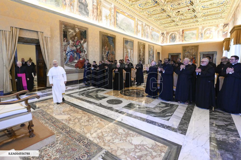 Pope Leo XIV During A Private Audience - Vatican